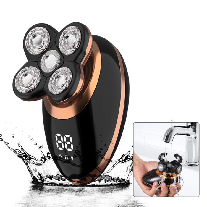 5 In 1 Head Shaver Smart Portable Rechargeable Waterproof Hair Clipper For Men