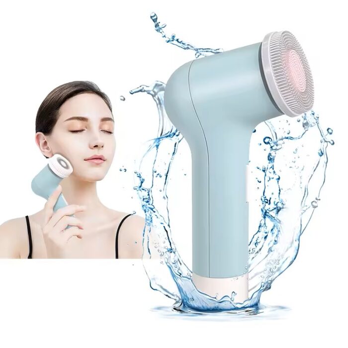 3 in 1 Spin Silicone Electric Face Brush Waterproof Sonic Cleansing