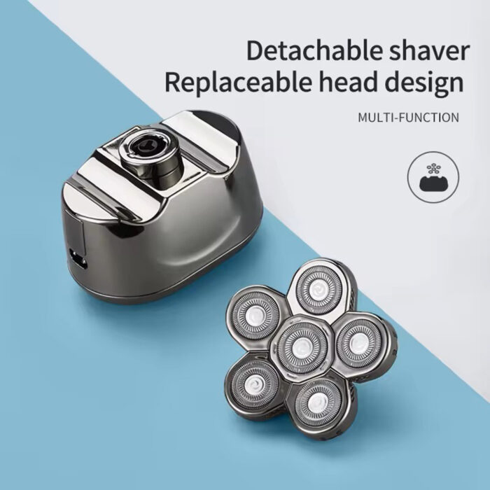 6 in 1 6D Floating Blade Rotary Electric Shaver Bald Men