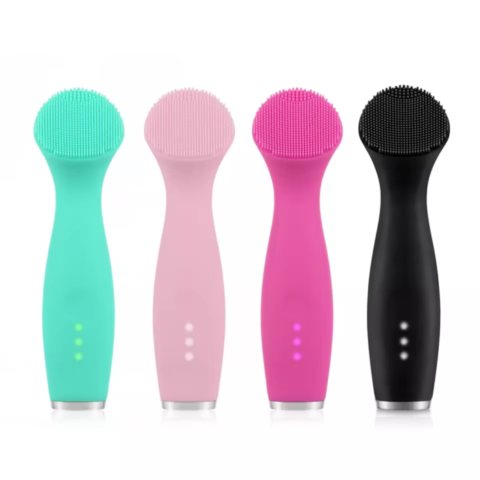 Custom Color Electric Ultrasonic Soft Silicone Facial Wash Cleanser Brush