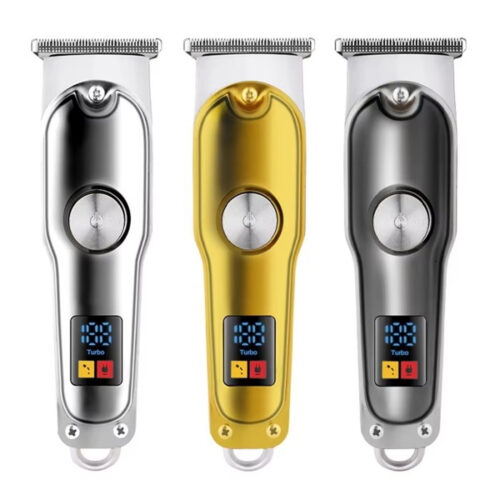 Electric Cordless Gold LED Digital Display 5 in 1Hair Clipper Shaver Trimmer