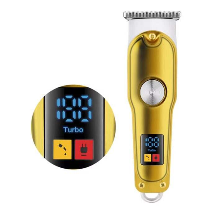 Electric Cordless Gold LED Digital Display 5 in 1Hair Clipper Shaver Trimmer