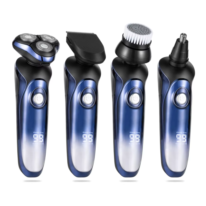 Electric Triple 3 Heads 4 in 1 Men Grooming Shaver Kit Rechargeable