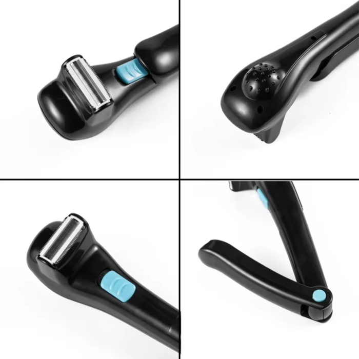 Foldable Electric Back Shaver Long Handle Waterproof Body Trimmer