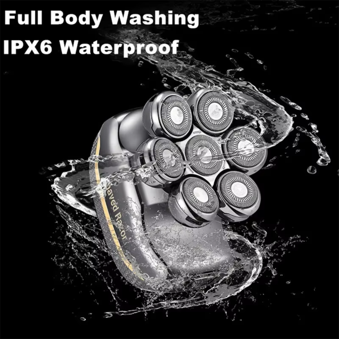 IPX4 LCD Display Multi-function 5 in 1 7D Powerful Electric Shaver