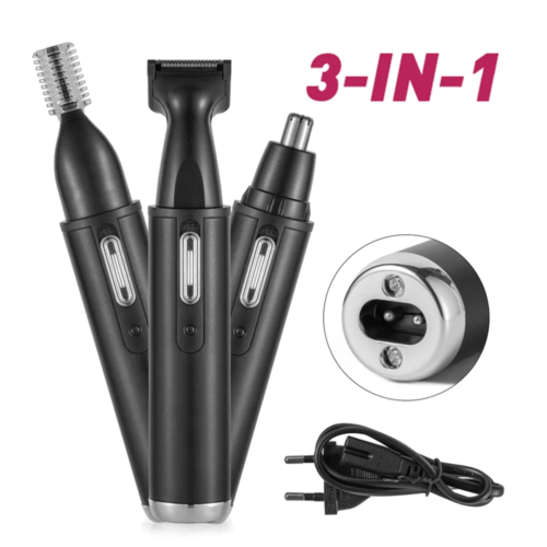 New Professional Electric Men's Trimmer Face Nose Ear 3 in-1 USB Rechargeable