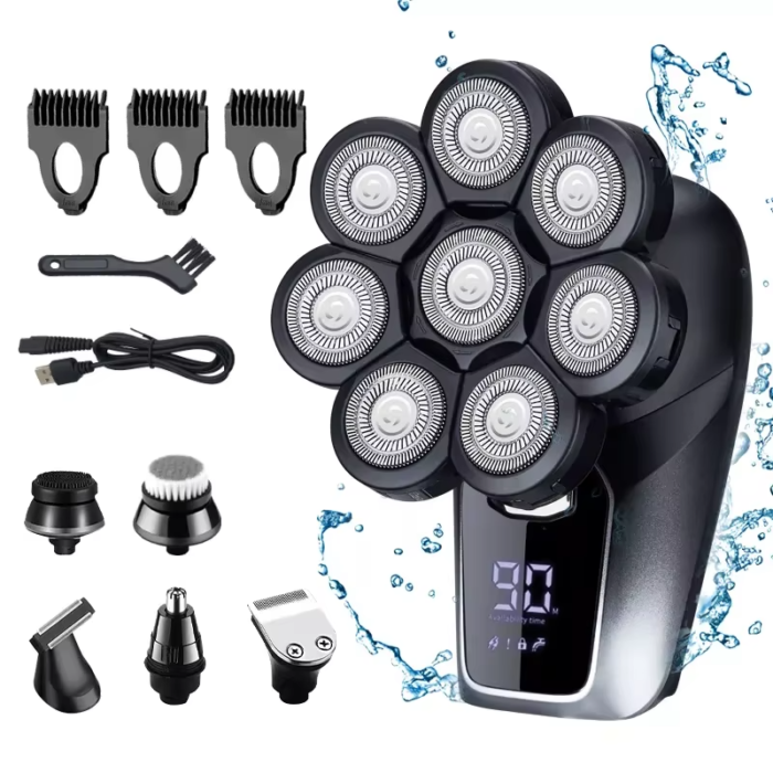 New Waterproof Men's Electric Body Hair Trimmer Shaver IPX6 Dry and Wet