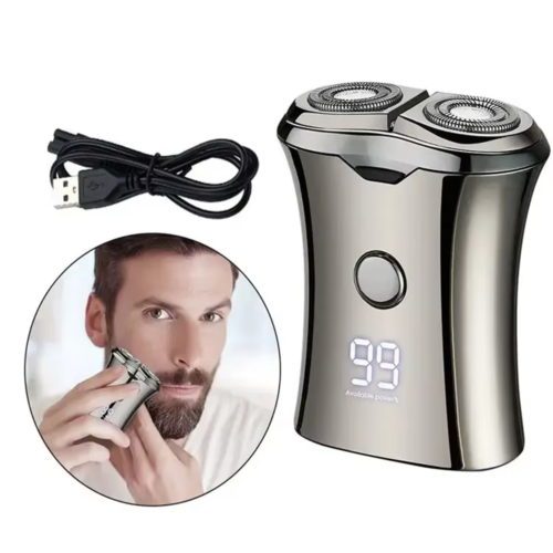 Portable USB Type-C Charging Electric Shaver Mini LED Display