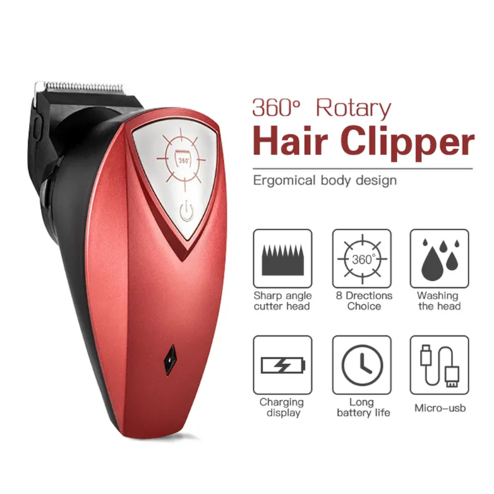 Professional Waterproof Electric Rotary Hair Clippers with 360 Degree Rotation HC980007