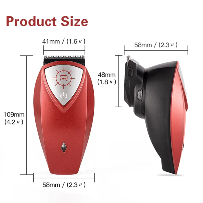 Professional Waterproof Electric Rotary Hair Clippers with 360 Degree Rotation HC980007