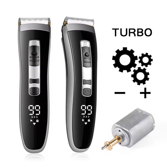 Turbo Hair Clipper Trimmer Quiet Ceramic Blade USB Charging