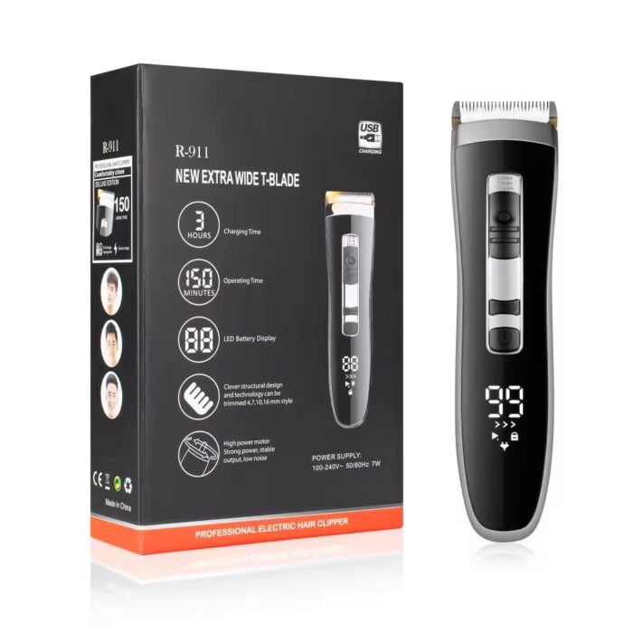 Turbo Hair Clipper Trimmer Quiet Ceramic Blade USB Charging