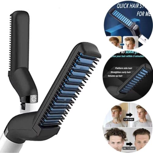 Electric 2 in 1 Hair Curler Beard Straightening Comb For Men