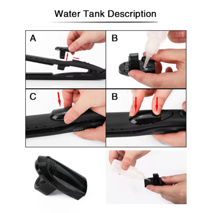 Hair straightening iron multi-functional 5 speed professional steam pod electric straightener