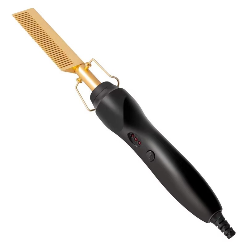 Hot Air Hair Comb Home Use Electric Portable Straightener Curler Wholesale