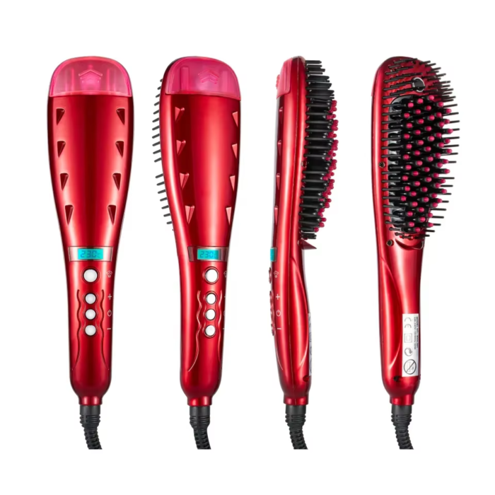 Multi-functional Hair Straightener Comb Brush Flat Iron Steam