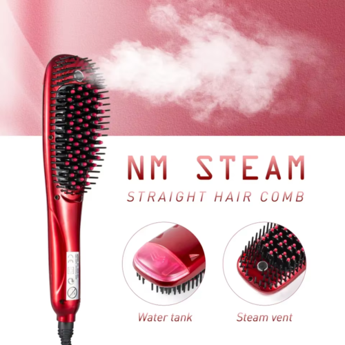 Multi-functional Hair Straightener Comb Brush Flat Iron Steam