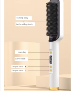 Negative Ion 2 In 1 Hair Straightener Professional Curler Brush