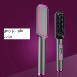 Negative Ion 2 In 1 Hair Straightener Professional Curler Brush