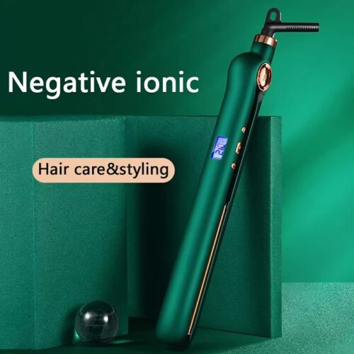 Negative Ion Electric Hair Straightener Ceramic Professional 2 in 1