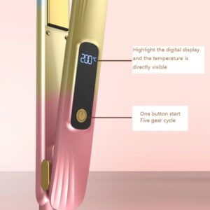 Portable Household LCD Electric Hair Straightener Flat Iron Professional