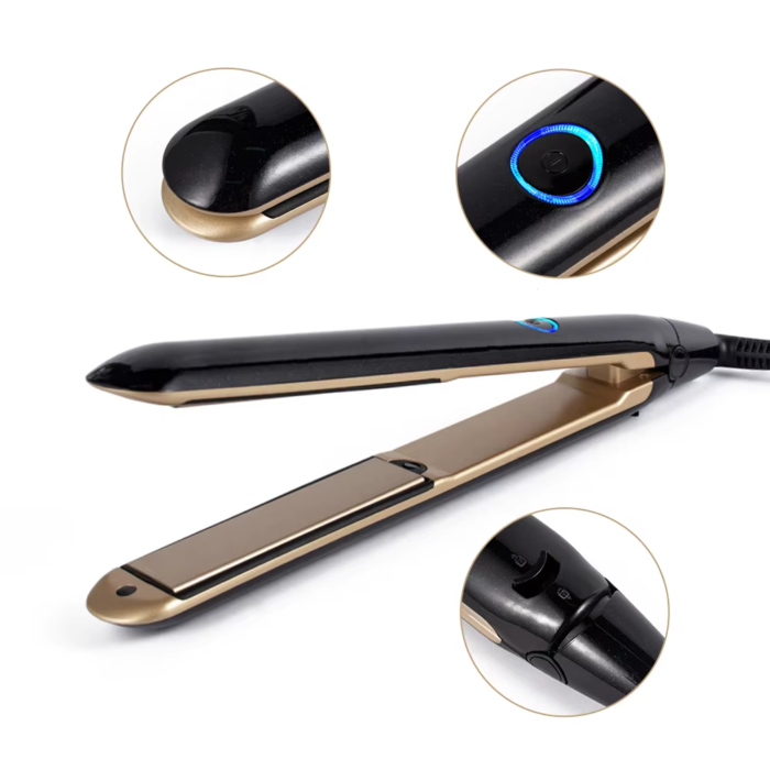 Portable professional customized dry and wet dual use with LED light 200 degrees electric hair straightener