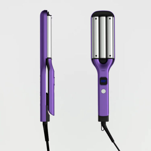 Home Tripple Barrel Ceramic Ionic Big Wave Adjustable Curling Iron LED