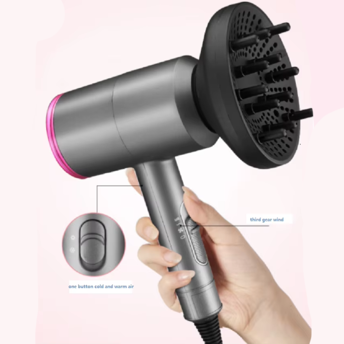 Professional Negative Ionic Blow Hair Styler Electric Dryer with Diffuser