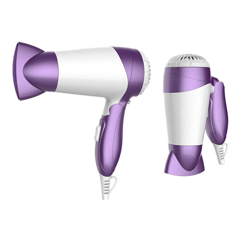 1600 Watt Hotel Foldable Travel Hair Dryer with Cool Shot Function DR940038-1 Negative Ion Foldable Hair Fast Drying Electric Hair Dryer with Concentrator