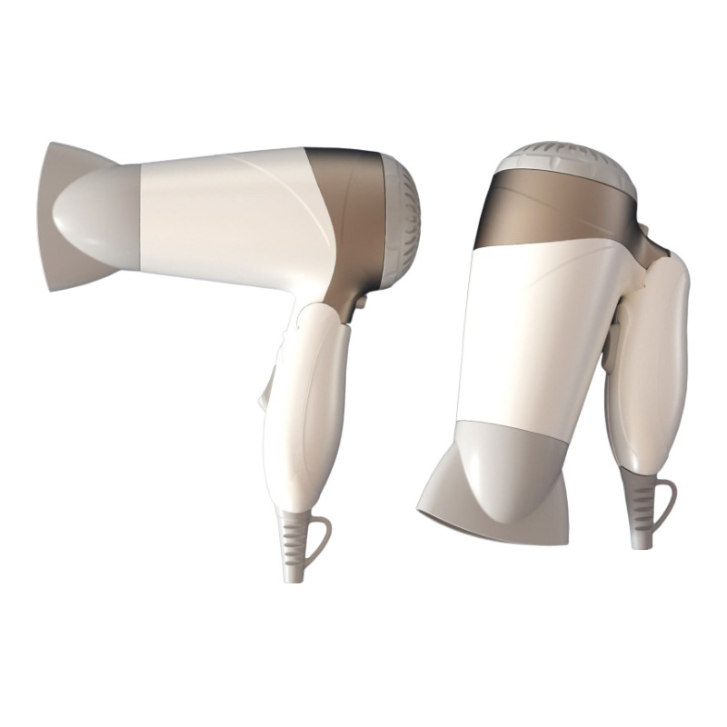 1600 Watt Hotel Foldable Travel Hair Dryer with Cool Shot Function DR940038-2 Negative Ion Foldable Hair Fast Drying Electric Hair Dryer with Concentrator