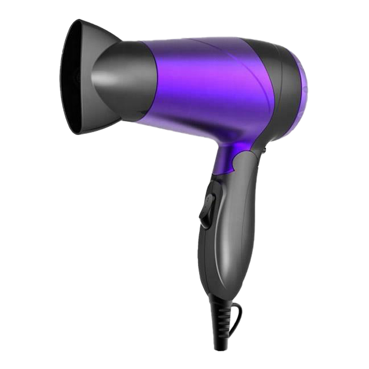 1600 Watt Hotel Foldable Travel Hair Dryer with Cool Shot Function DR940038-3 Negative Ion Foldable Hair Fast Drying Electric Hair Dryer with Concentrator
