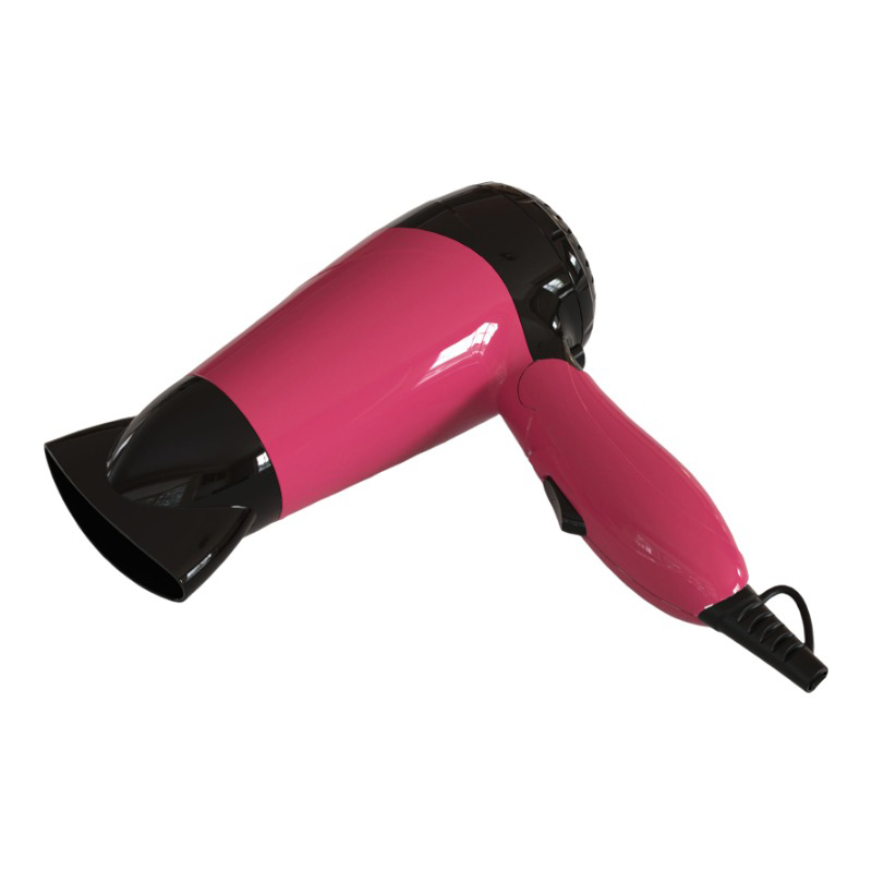 1600 Watt Hotel Foldable Travel Hair Dryer with Cool Shot Function DR940038-5 Negative Ion Foldable Hair Fast Drying Electric Hair Dryer with Concentrator