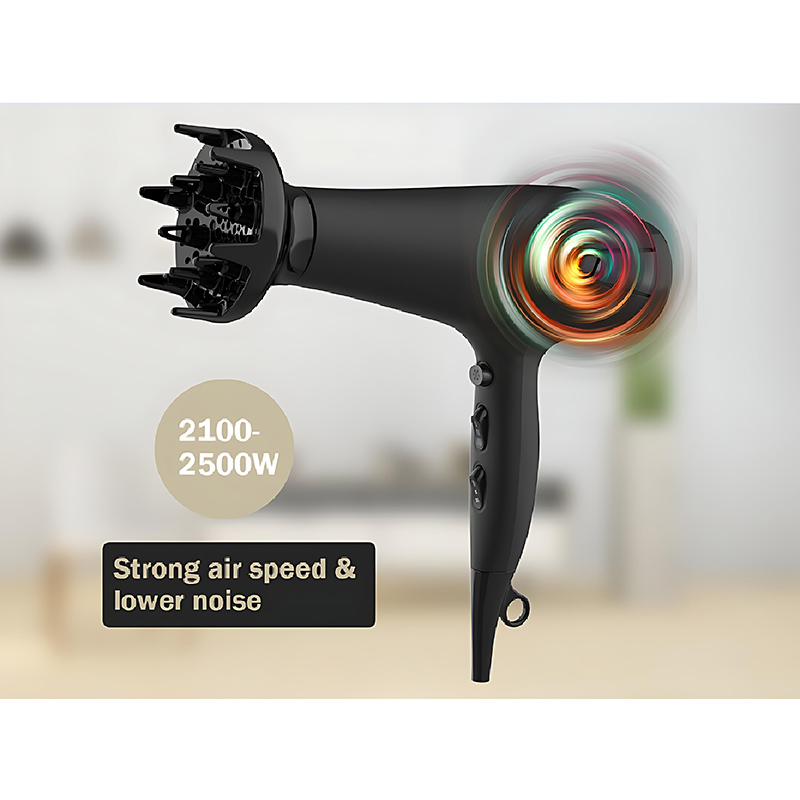 2500W Powerful Strong Air Speed Hairdryer Blow Dryer Professional Ionic DR940028-5 Negative Ion Foldable Hair Fast Drying Electric Hair Dryer with Concentrator