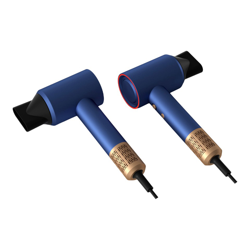 Blow Dryer With LED Display 110000RPM BLDC High Speed Motor Salon Ionic Leafless DR940009-4 Negative Ion Foldable Hair Fast Drying Electric Hair Dryer with Concentrator