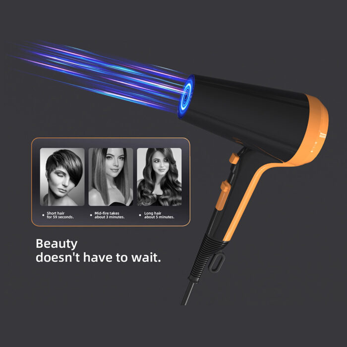 DC Motor Household Hair Dryer with Diffuser and Concentrator Negative Ion