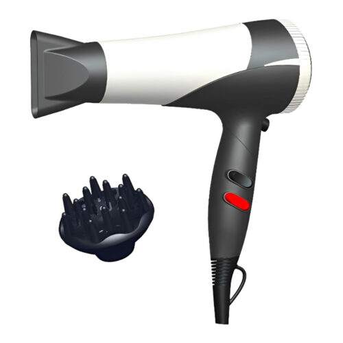 Hair Dryer with Diffuser and Nozzle Foldable Handle Powerful Adjustable