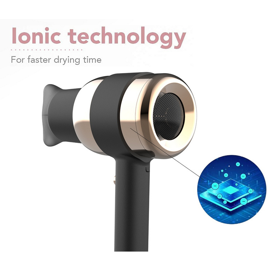 Hair Dryer with Magnetic Nozzle Professional Salon Fast Drying Quiet Ionic DR940022-5 Negative Ion Foldable Hair Fast Drying Electric Hair Dryer with Concentrator