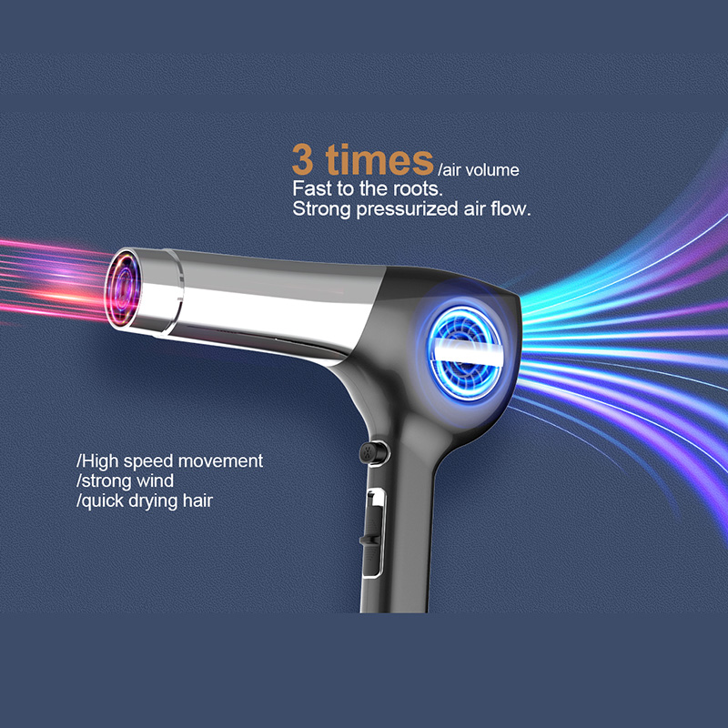 Negative Ionic Hair Dryer with BLDC High Speed Motor 110000 RPM DR940007-3 Negative Ion Foldable Hair Fast Drying Electric Hair Dryer with Concentrator
