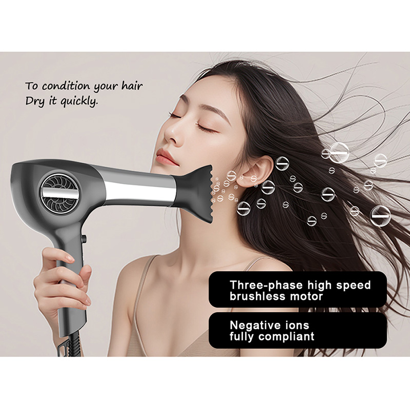 Negative Ionic Hair Dryer with BLDC High Speed Motor 110000 RPM DR940007-6 Negative Ion Foldable Hair Fast Drying Electric Hair Dryer with Concentrator
