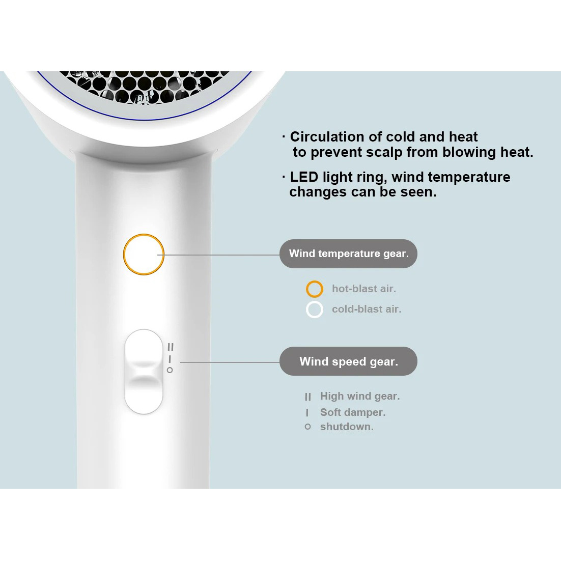 Professional Salon Hair Dryer With Concentrator 2 Heat & Speed Ionic Leafless Blow DR940001-4 120000 RPM High Speed Brushless Hair Blow Dryer Ionic Salon 1400W