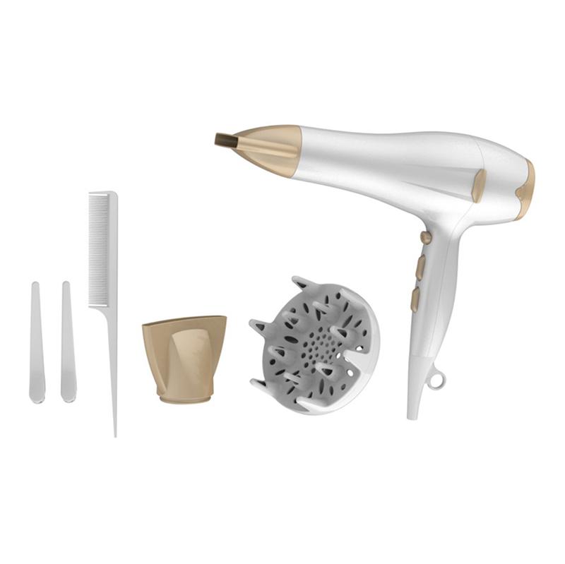 Professional Salon Hair Dryer with Concentrator 2200W Constant Temperature DR940014-4 Negative Ion Foldable Hair Fast Drying Electric Hair Dryer with Concentrator