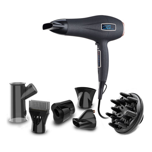 Touch Screen Switch Hair Dryer with LED Digital Display 6 Speed & 8 Temp Ionic