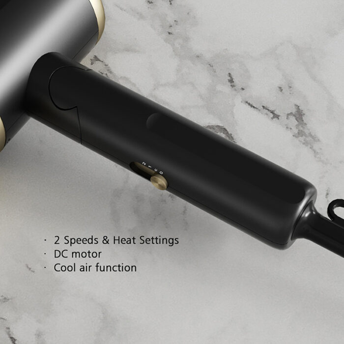 Travel Hair Blow Dryer Fast Drying Foldable Handle DC Motor Ionic