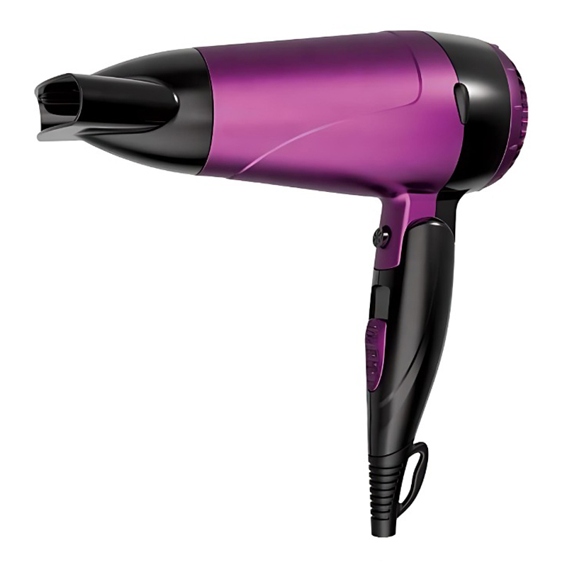 Portable Travel Hair Dryer with Foldable Handle 1600W DR940040-1 Negative Ion Foldable Hair Fast Drying Electric Hair Dryer with Concentrator