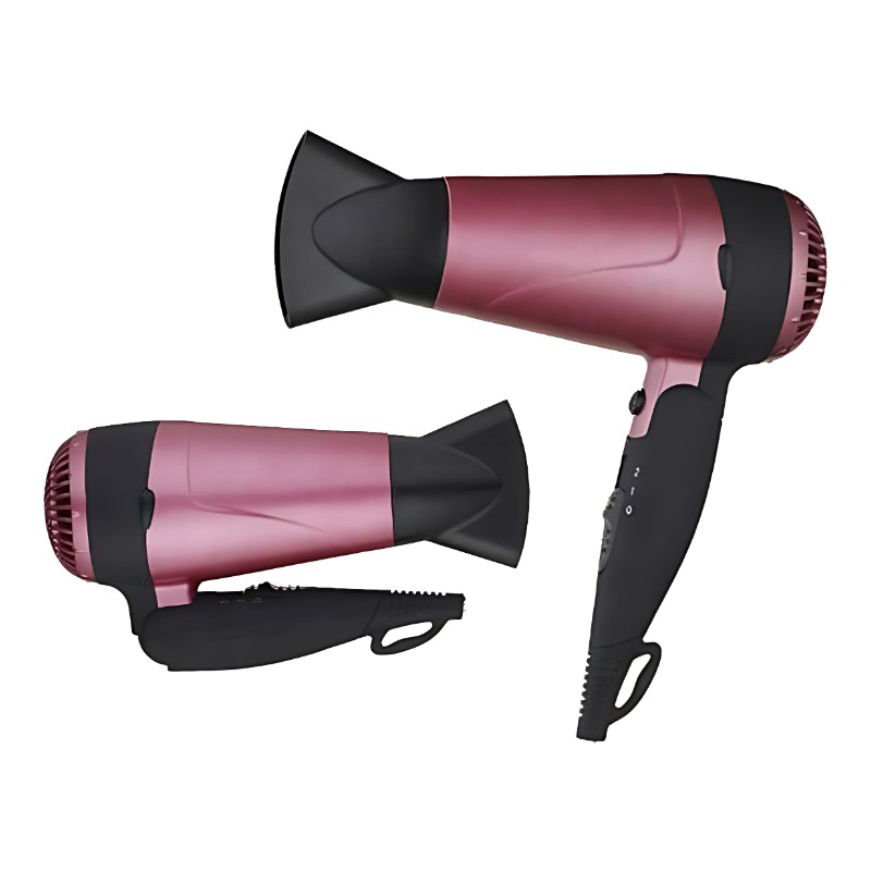 Portable Travel Hair Dryer with Foldable Handle 1600W DR940040-3 Negative Ion Foldable Hair Fast Drying Electric Hair Dryer with Concentrator