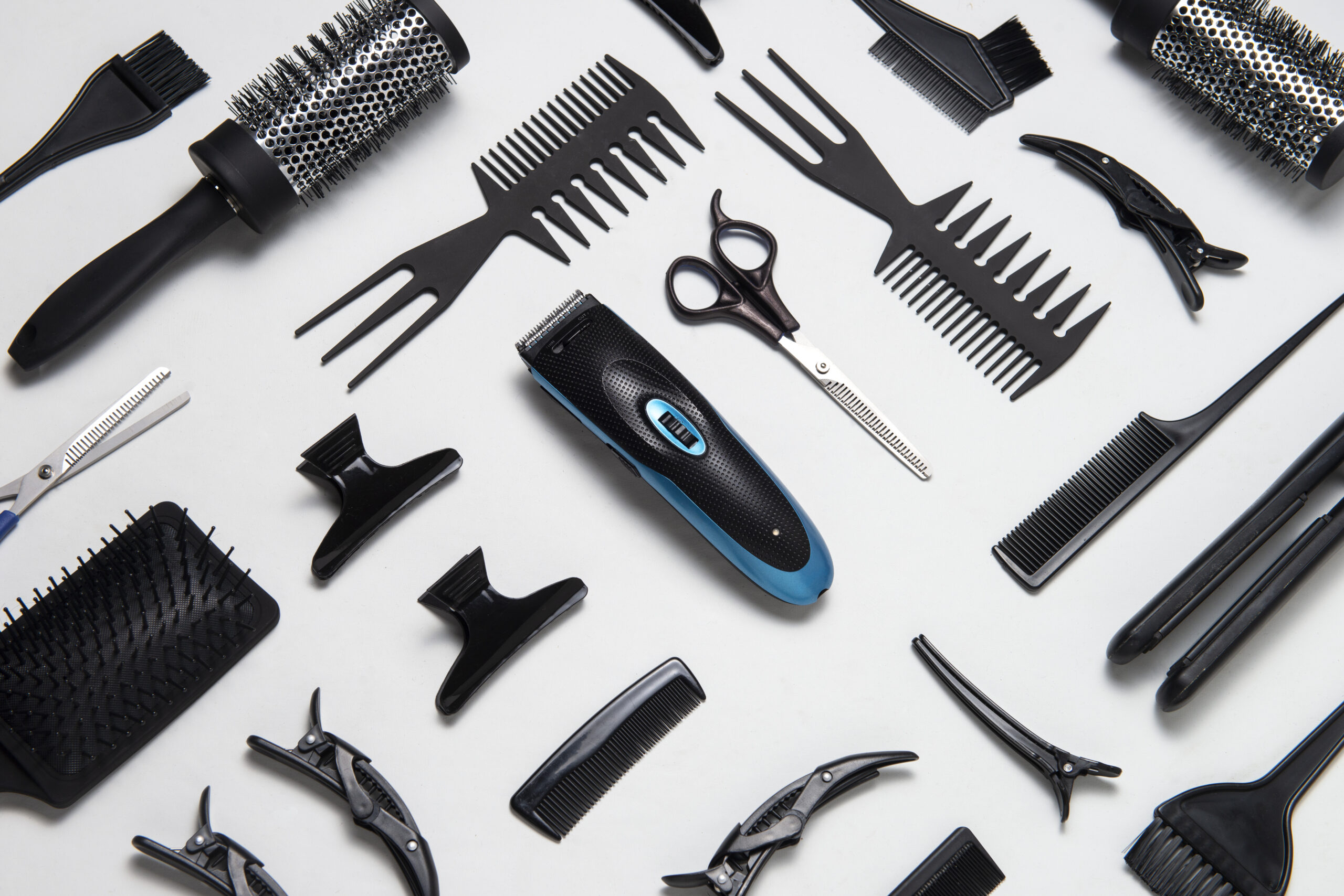 top-view-hairstyle-tools-arrangement infrared heating element