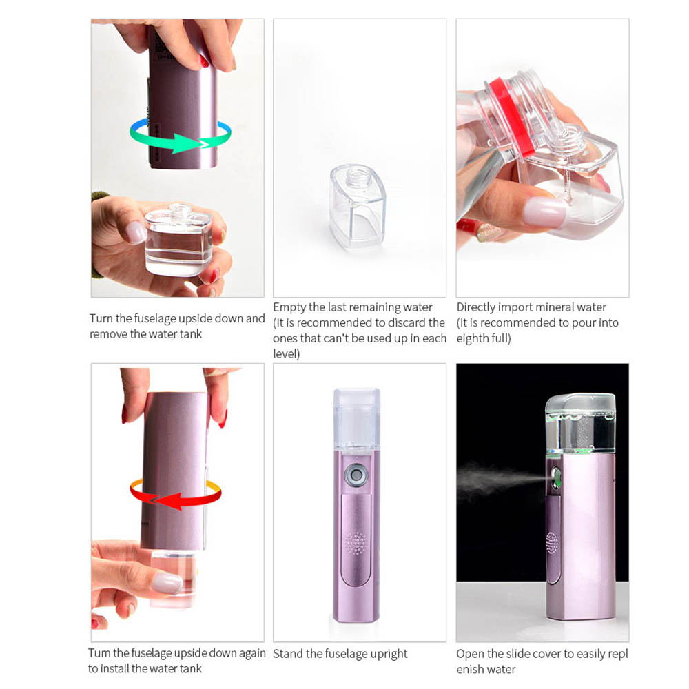 Portable Nano Facial Steamer Nebulizer Skin Care Wholesale Mist Spray Vaporizer FS093023-09 Negative Ion Foldable Hair Fast Drying Electric Hair Dryer with Concentrator