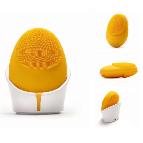 Silicone Brushes Vibrating Massager Skin Care Scrubber Makeup Facial Cleansing hydration