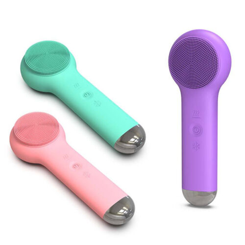 Waterproof Massager Private Rechargeable Silicone Facial Cleansing Brush customization